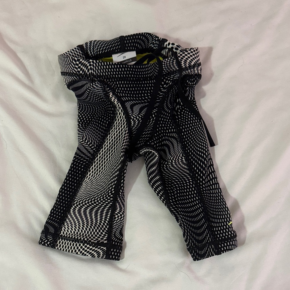 Speedo Black and White 12&Under Approved Men’s PowerPlus Racing Suit